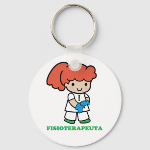 Physiotherapist girl key ring