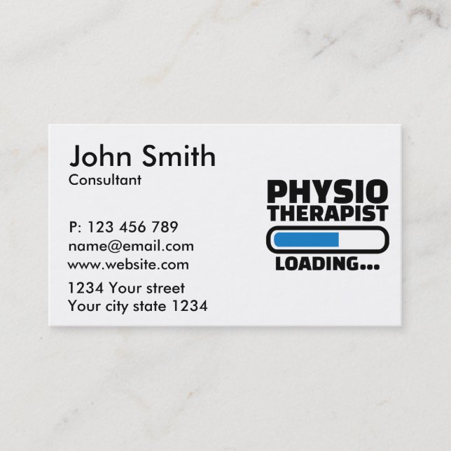 Physiotherapist loading business card (Front)