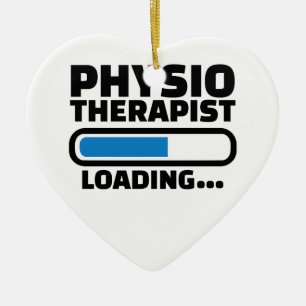 Physiotherapist loading ceramic tree decoration