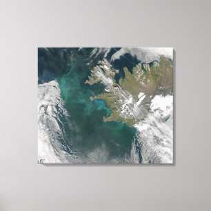 Phytoplankton bloom in the North Atlantic Ocean Canvas Print