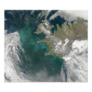 Phytoplankton bloom in the North Atlantic Ocean Photo Print