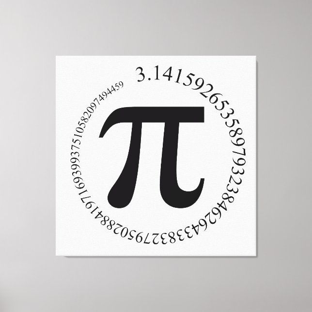 Pi (π) Day Canvas Print (Front)