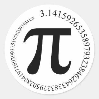 Pi (π) Day Classic Round Sticker