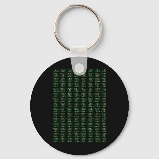 Pi 2025 Digits Matrix Cool Design For Math And Sci Key Ring (Front)