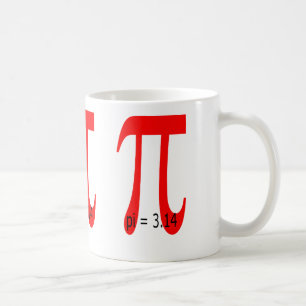 pi = 3,14159265 coffee mug