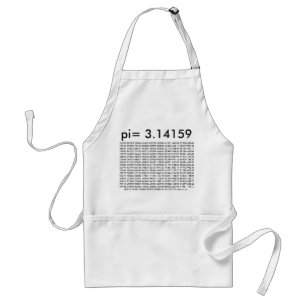 pi= 3.14159 and so on Math Science pi Day Digits Standard Apron