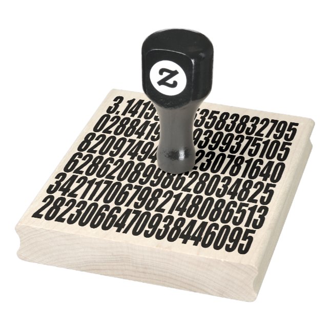 pi= 3.14159 Math Science 118 Digits Pi Day Rubber Stamp (Stamp)