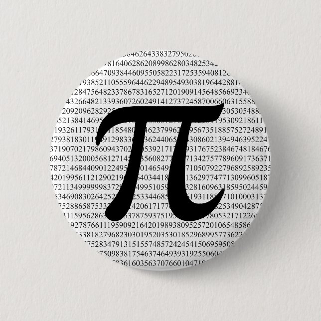Pi 3.1415 button badge (Front)