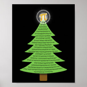 Pi 3.14 Christmas Tree Gift For Math Lovers Studen Poster