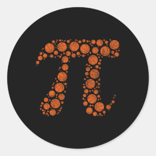 Pi 3.14 Game Day Math Teacher Bysketll Pi Day  Classic Round Sticker