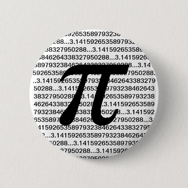 Pi 3.14 Math Geek Pinback Button (Front)