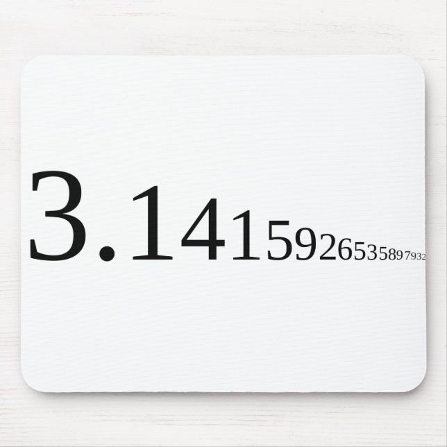 Pi - 3.14... mouse pad (Front)