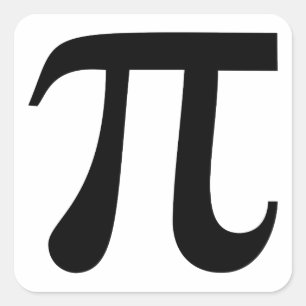 Pi - 3.14... square sticker