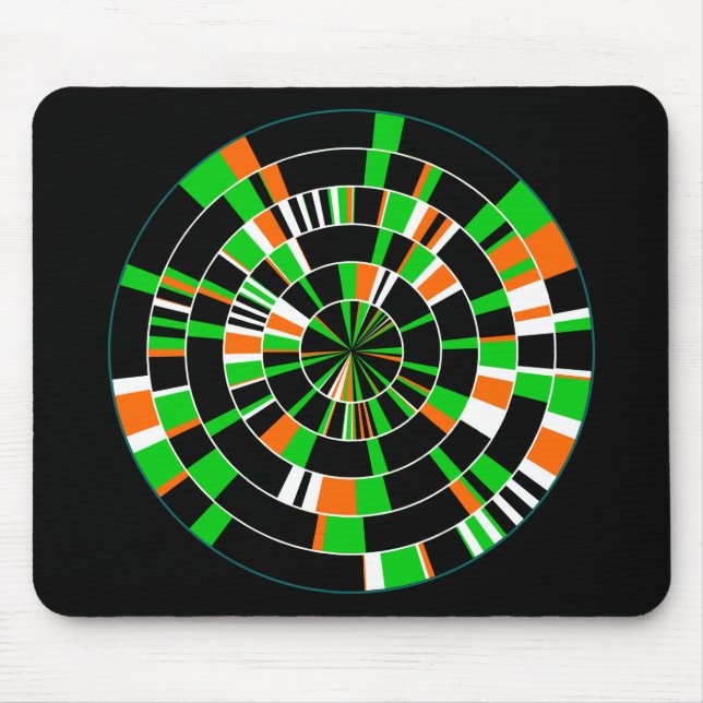 Pi Abstract 06 - On Black Mouse Pad (Front)