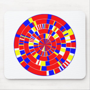 Pi Abstract - On White Mouse Pad