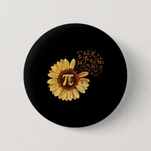 Pi Apparel Pi Day Sunflower Attire Math Funny Gift 6 Cm Round Badge