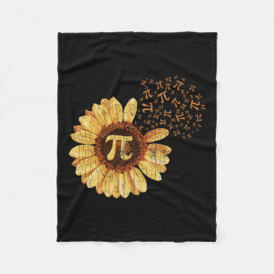 Pi Apparel Pi Day Sunflower Attire Math Funny Gift Fleece Blanket