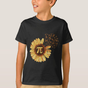 Pi Apparel Pi Day Sunflower Attire Math Funny Gift T-Shirt