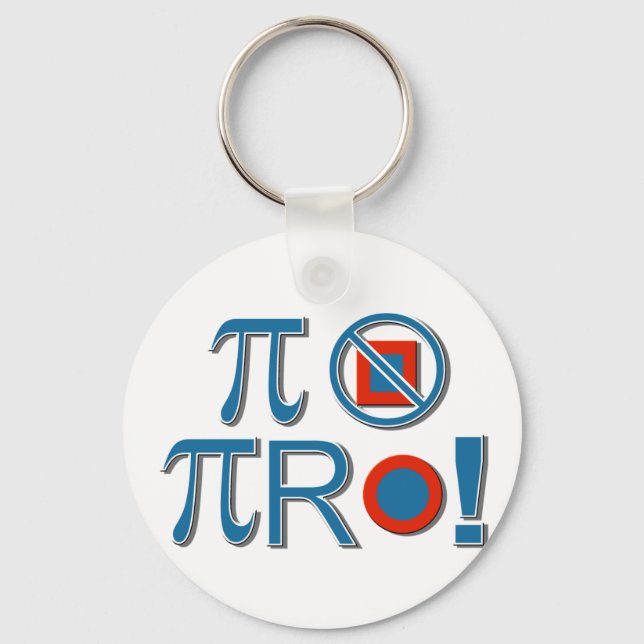 Pi Are Not Square! Key Ring (Front)
