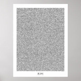 Pi art - Graphic Pi to the 31,415th decimal place Poster