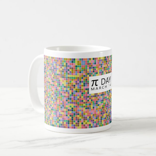 Pi art - Pi to the 3,141th decimal place Coffee Mug (Front Left)