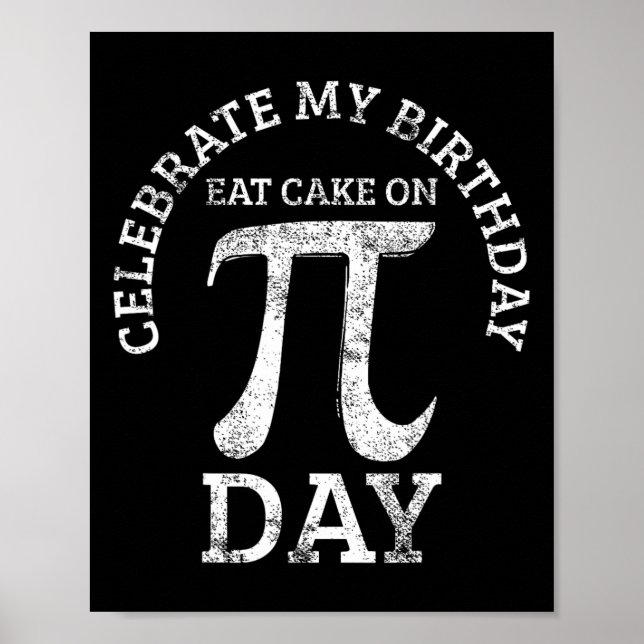Pi Birthday Math Day Vintage  Poster (Front)