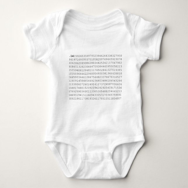 Pi Celebrate 3.14 Pi Day Baby Bodysuit (Front)