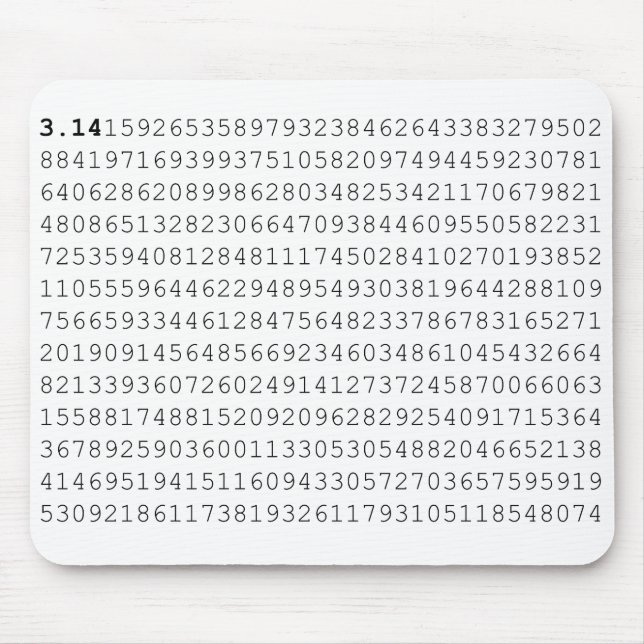 Pi Celebrate 3.14 Pi Day Mouse Pad (Front)