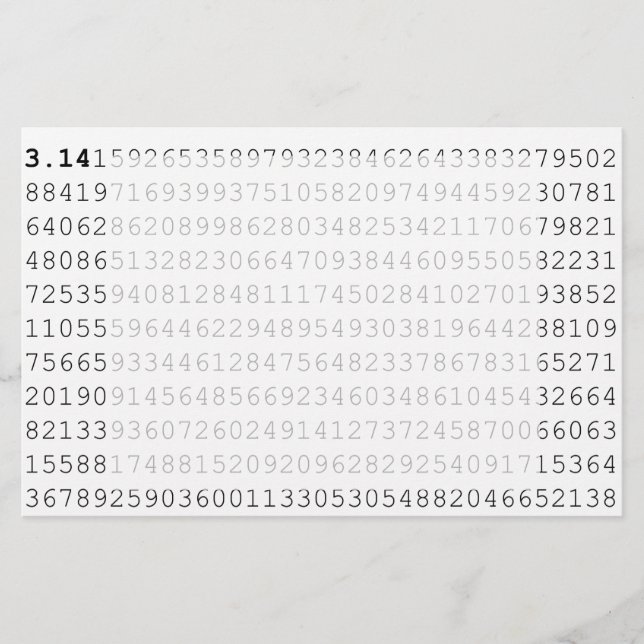 Pi Celebrate 3.14 Pi Day Stationery (Front)