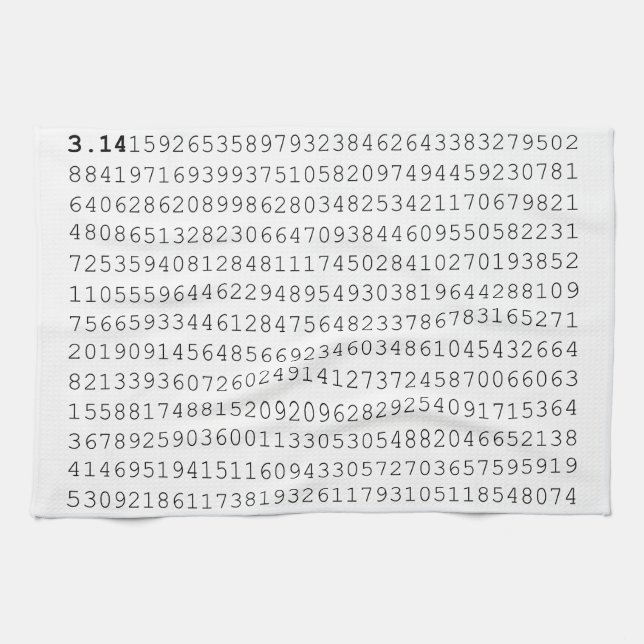 Pi Celebrate 3.14 Pi Day Tea Towel (Horizontal)