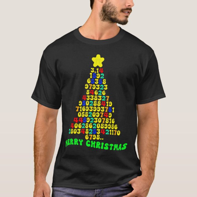 Pi Christmas Tree T-Shirt (Front)