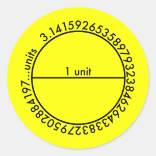 Pi Circle Classic Round Sticker