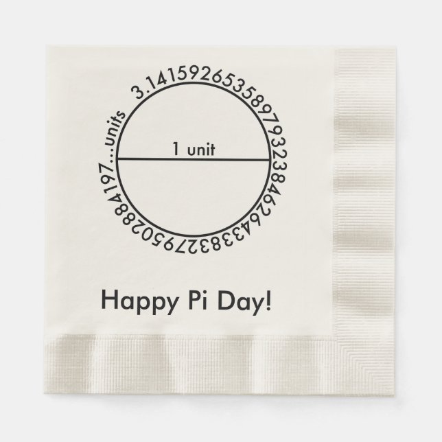 Pi Circle Napkin (Front)