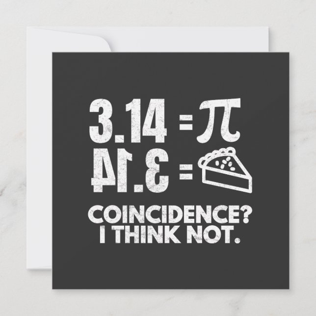 Pi Coincidence Pi Day Card (Front)