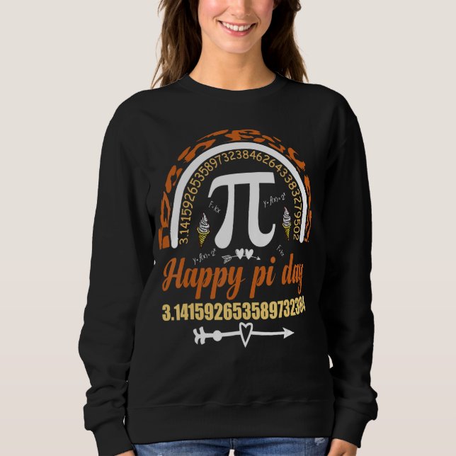 Pi Colour Numbers Math Funny Pi Day Math Teacher G Sweatshirt (Front)
