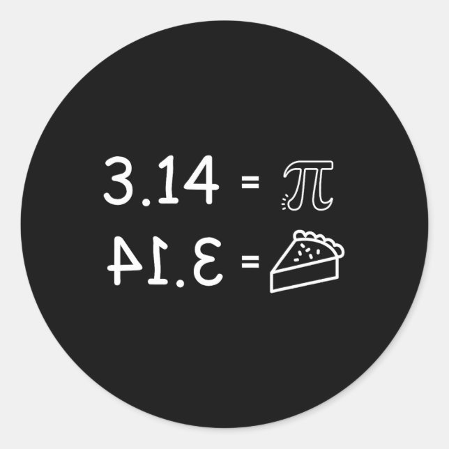 Pi Conspiracy Pie Fun Pi Day Math  Classic Round Sticker (Front)