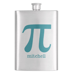 Pi custom monogram flask