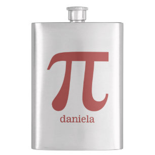 Pi custom monogram flask