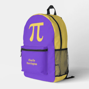 Pi custom name printed backpack