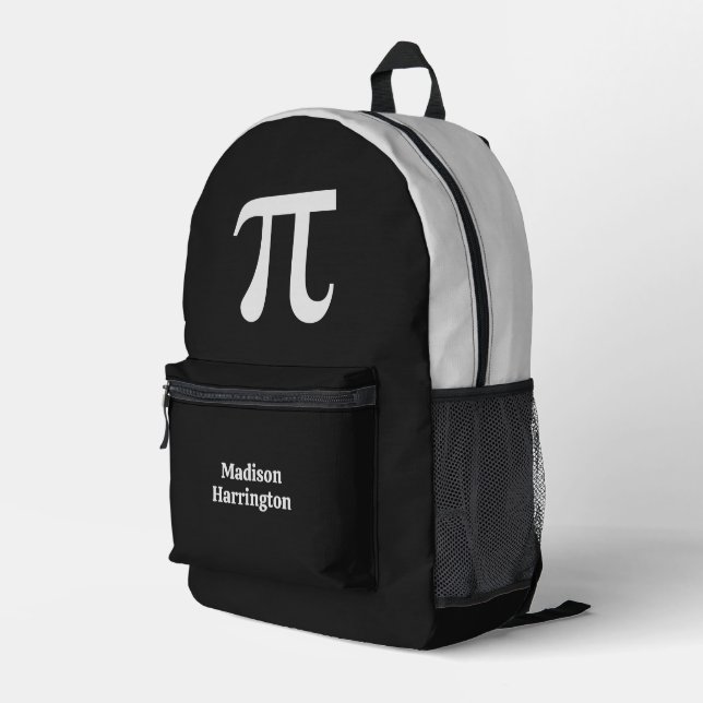Pi custom name printed backpack (Back Corner Right)