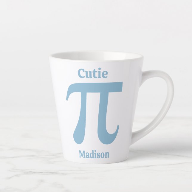 Pi / Cutie Pi custom name Latte Mug (Right)