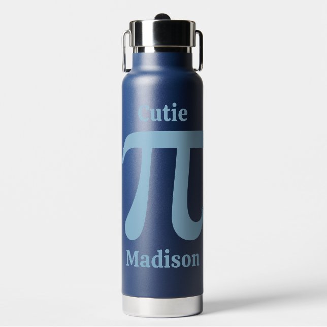 Pi / Cutie Pi custom name Water Bottle (Front)