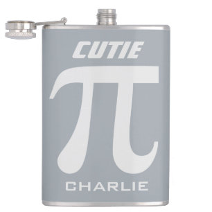 Pi / Cutie Pie custom monogram flask
