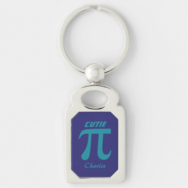 Pi / Cutie Pie custom text key chain (Front)