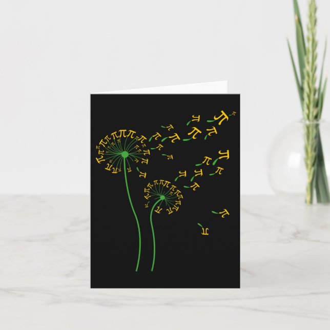 Pi Dandelion Pi Day Dandelion 3.14 Pi Number Math  Card (Front)