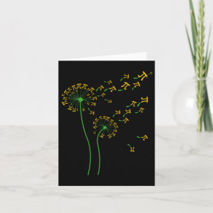 Pi Dandelion Pi Day Dandelion 3.14 Pi Number Math Card