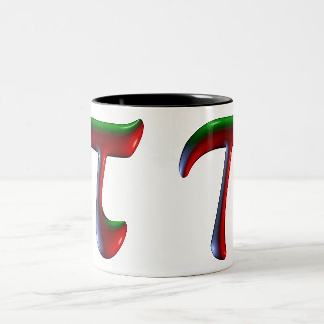 Pi Dark Disco Two-Tone Coffee Mug (Center)