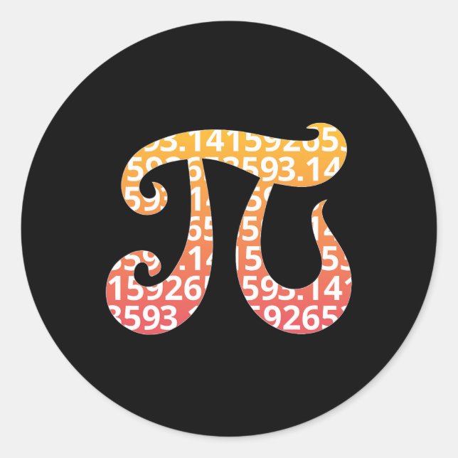 Pi Day 1  Classic Round Sticker (Front)
