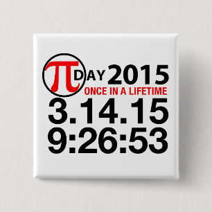 Pi Day 2015 15 Cm Square Badge