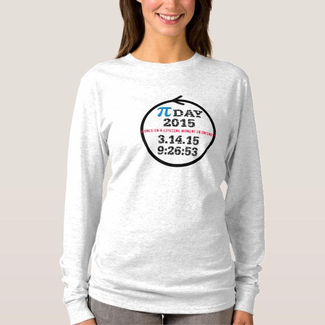 Pi Day 2015 (grey tshirt women M) (Front)